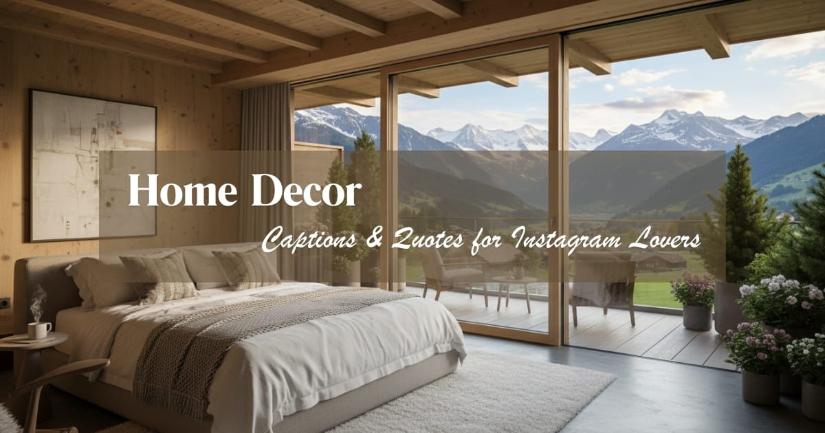 Home Decor Captions & Quotes for Instagram Lovers