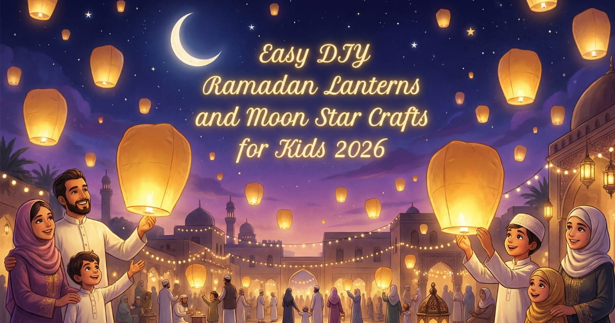 Easy DIY Ramadan Lanterns and Moon Star Crafts for Kids 2026