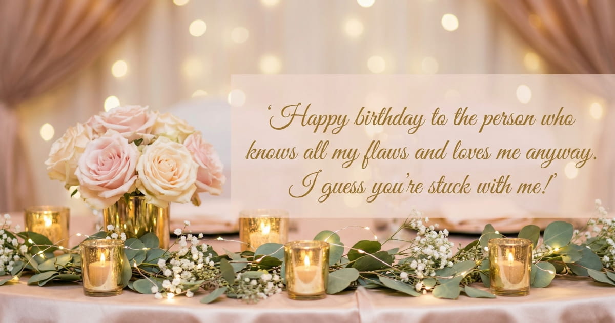 Happy birthday to the person who knows all my flaws and loves me anyway. I guess you’re stuck with me!