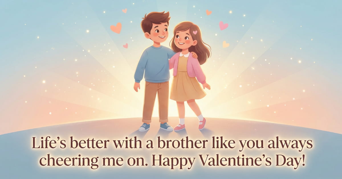 Life’s better with a brother like you always cheering me on. 