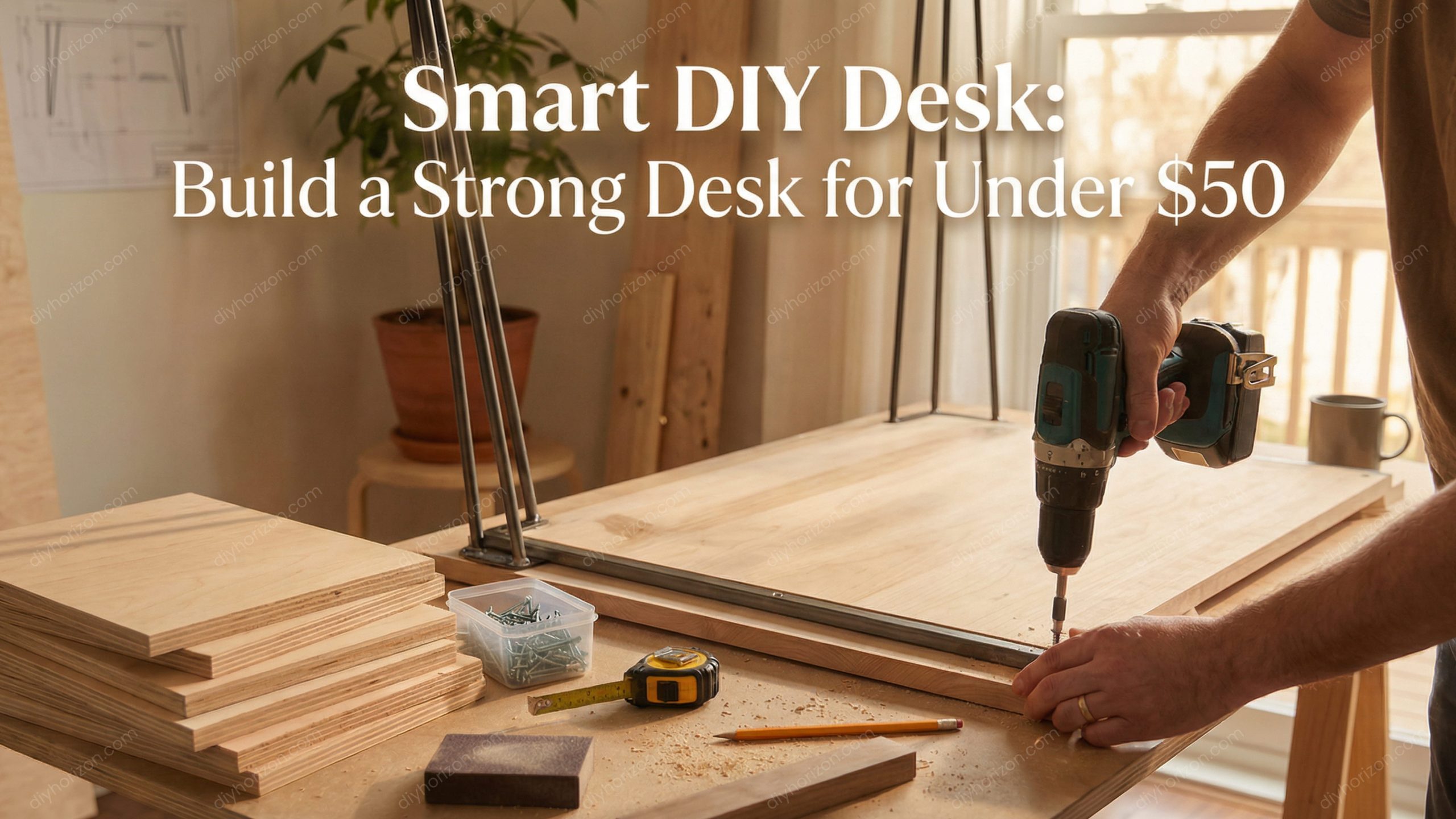 Smart DIY Desk Plan Build a Strong Desk for Under $50