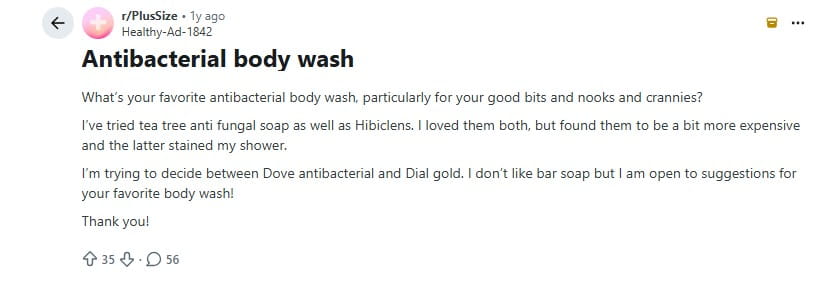 Dove Antibacterial Body Wash Reddit