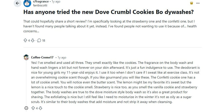 Dove Crumbl body Wash