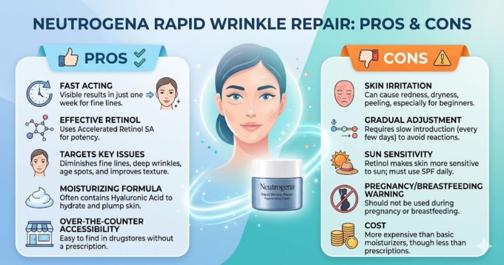 pros and cons of neutrogena rapid wrinkle repair