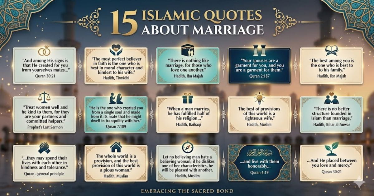 15 best Islamic Quotes About Marriage