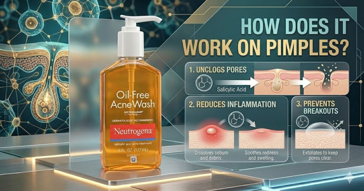 How Neutrogena Oil Free Acne Wash work on pimples
