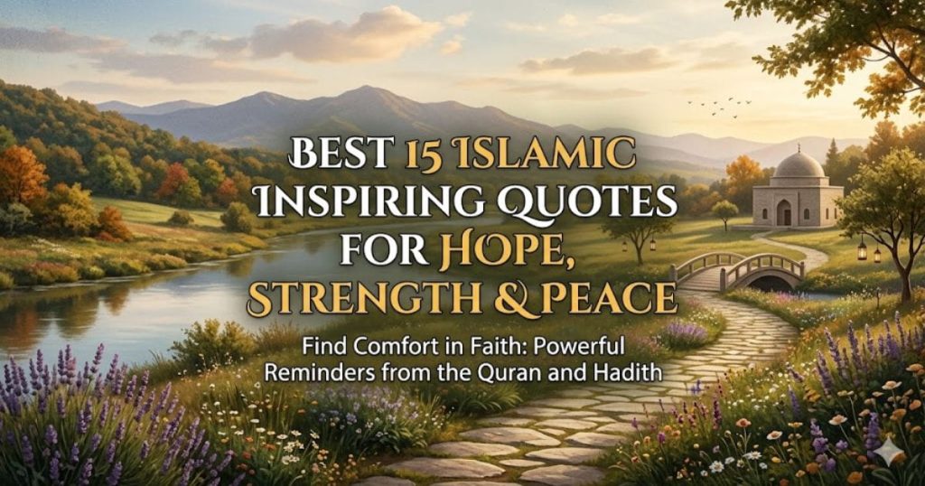 Hope Islam Best 15 Islamic Inspiring Quotes for Hope, Strength & Peace