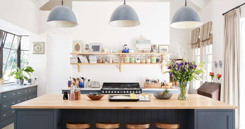 Painted Kitchen Island Accent Colour