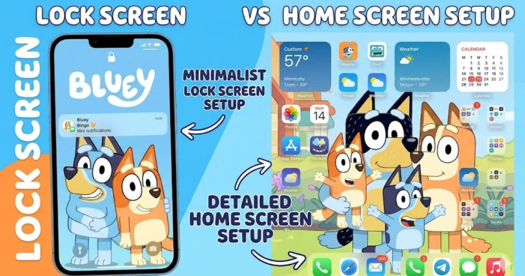 bluey wallpaper iphone lock screen or home screen