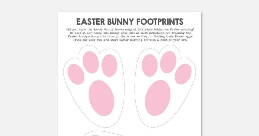 classic bunny paw print template
