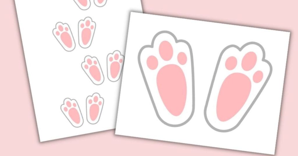 large bunny footprint template
