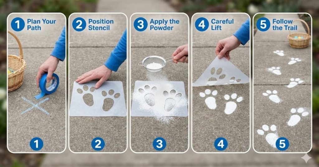 step by step guide on how to do easter bunny prints