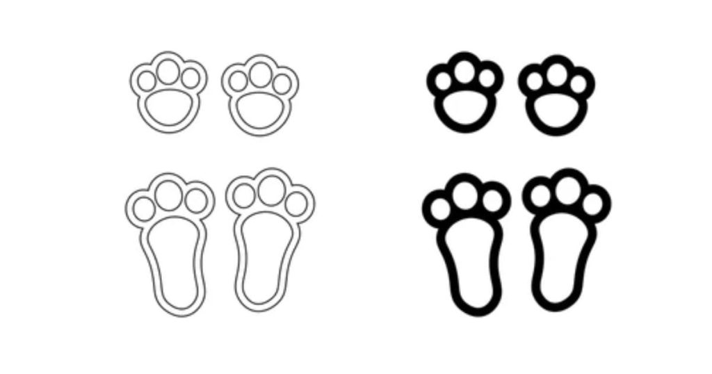 walking bunny trail template set
